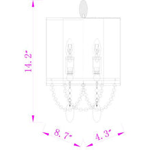 Load image into Gallery viewer, Linen Beaded Sconce