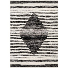 Load image into Gallery viewer, Black + White Diamond Rug
